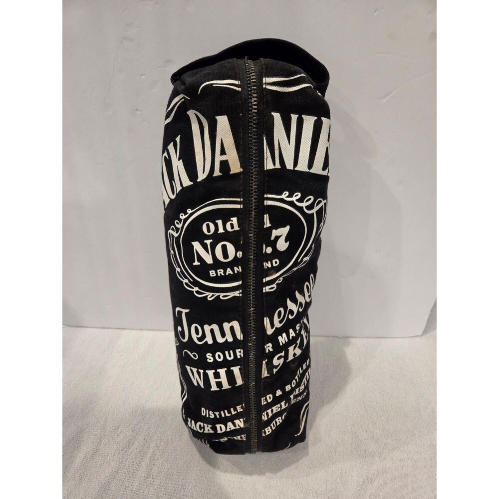 Jack Daniels Tennesse Whiskey Travel Toiletry Bottle Carrier Zipper Tote Flawed